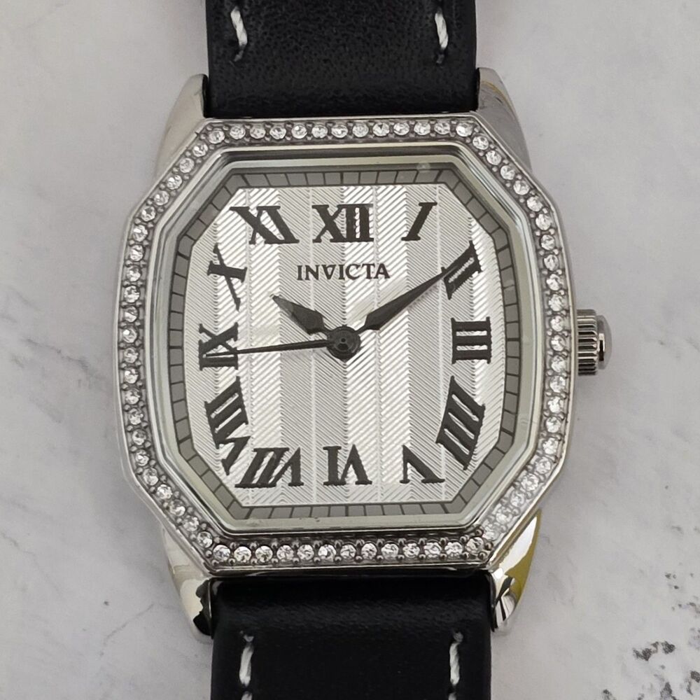 Invicta Wildflower Women's Watch 27mm Black Strap Silver Case 50592 Brand New